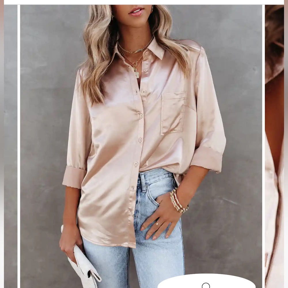 Vici Satin Button Down NEVER WORN